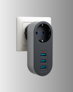 Çocuk Korumalı Termal Priz - 3'lü USB Şarj ve Akım Koruması - Görsel 3