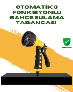 Bahçe Sulama Tabancası Hortum Ucu 8 Fonksiyonlu Ayarlanabilir - Görsel 5
