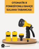 8 Modlu Bahçe Sulama Tabancası Seti Bitki Çiçek Araç Temizleme - Görsel 5