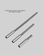 Ergonomik 16 Parça Bits Tornavida Uç ve Adaptör Seti - Görsel 3