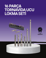 Çok Amaçlı 16lı Bits Uç Seti Dayanıklı Tornavida Adaptör - Görsel 5
