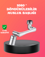 1080° Dönebilen Püskürtme Filtreli Musluk Başlığı Su Tasarruflu - Görsel 5