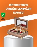 Müzikli Balerin Figürlü Takı Kutusu Piyano Desenli Dekoratif - Görsel 5