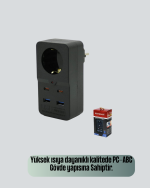 Tip Akım Koruma Prizi 10A 2500W USB Type C Destekli - Görsel 3