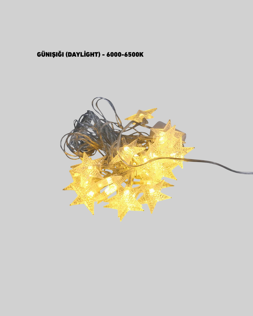 1244433_7-38.png Yıldız Led Işık 5 Metre Dekoratif Aydınlatma Günışığı (Kopya) - Görsel 1