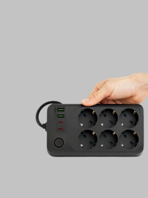 USB Type-C Destekli Termal Korumalı 6’lı Uzatma Priz 10A 2m
