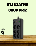2500W Güçlü 6’lı Priz USB ve Type-C Çıkışlı Termal Korumalı - Görsel 5