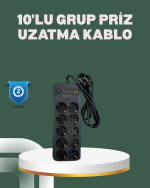 Termal Koruma Sistemli USB Type-C 10’lu Grup Priz 2m 2500W Güç Kapasiteli - Görsel 5