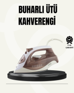 Buharlı Ütü 2200W Seramik Taban 300 ml Kahverengi Dikey Ütüleme - Görsel 5