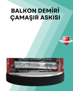 Kare Küpeşte Uyumlu Balkon Çamaşır Askısı 25x60 cm Beyaz Pratik - Görsel 5