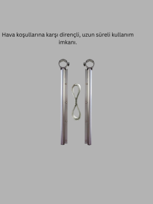 Kare Küpeşte Uyumlu Balkon Çamaşır Askısı 25x60 cm Beyaz Pratik