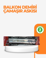 25x60 cm Çamaşır Askılığı Kare Balkon Demiri İçin Dayanıklı Tasarım - Görsel 5