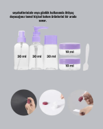 Seyahat Boy Banyo Seti 5’li Mini Şişe ve Krem Kutusu Çantalı - Görsel 3