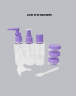 Seyahat Banyo Seti 5 Parça Şeffaf Taşıma Çantalı 30 ml - Görsel 4