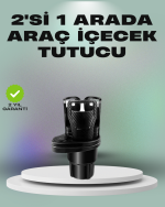 Araba Çift Bardak Tutucu 360° Dönebilen İkisi Bir Arada Ayarlanabilir - Görsel 5