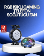 RGB Işıklı Telefon Soğutucu Fan Gaming Cooler Süper Hızlı Soğutma - Görsel 10