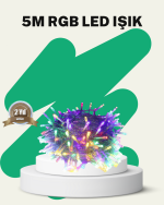 50’li LED Şeffaf Kablolu 5 m Aydınlatma Işık Süsleme Led - Görsel 5