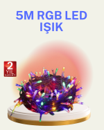 Şeffaf Kablolu 50 Ampullü 5 Metre LED Işık Dekoratif Aydınlatma - Görsel 5