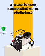 Araç Çakmak Girişli Metal Hava Kompresörü 10A Güçlü Motor - Görsel 5