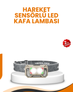 Uzun Menzilli Sensörlü LED Kafa Lambası Kamp ve Yürüyüş - Görsel 5