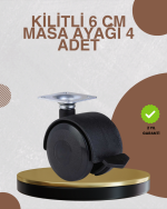 Kilitli Mobilya Ayağı 6 cm 4’lü Set Zemin Korumalı - Görsel 5