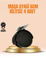 6 cm Kilitsiz Masa Ayağı Tekerleği 4’lü Set Çok Amaçlı - Görsel 5
