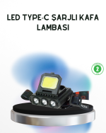 Şarjlı LED Kafa Lambası 800 Lumen COB XPE Ayarlanabilir Başlıklı - Görsel 5