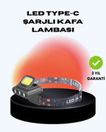 COB + XPE LED Kafa Feneri 800 Lumen USB Type C Şarjlı Çok Modlu - Görsel 5