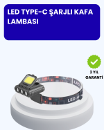 800 Lumen LED Kafa Lambası COB ve XPE Led Type C Şarjlı Ayarlanabilir - Görsel 5
