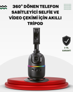 Sosyal Medya İçerikleri İçin Otomatik Yüz Takipli 360° Döner Gimbal Stand - Görsel 5