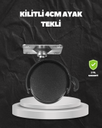Kilitli 4 cm Evrensel Tekerlek Ayak Tek Adet - Görsel 5