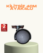 Kilitsiz Mini Tekerlek Ayak 4 cm 4’lü Set Kolay Montaj - Görsel 5