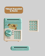 SAM51 MÜZİKLİ IŞIKLI KUMBARA SU YEŞİLİ - Görsel 3