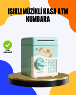 Çocuklar İçin Su Yeşili ATM Kasa Tasarımlı Şifreli Kumbara - Görsel 5