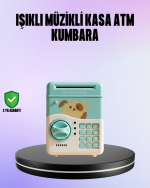 Su Yeşili Elektronik Şifreli ATM Tasarımlı Para Biriktirme Kumbarası - Görsel 5
