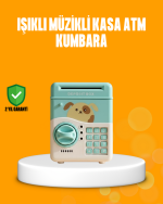 Su Yeşili ATM Kasa Görünümlü Elektronik Şifreli Çocuk Kumbarası - Görsel 5