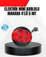 Ev ve Ofis İçin 5 Metre Kablolu 4 Priz Makarası - Görsel 5