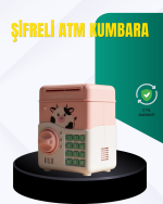 Pembe Şifreli Eğitici ATM Kasa Çocuk Kumbarası - Görsel 5