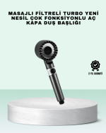 Aç Kapa Tuşlu Filtreli Duş Başlığı Yeni Nesil Tasarım - Görsel 5