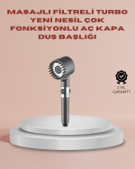 Filtreli Masaj Özellikli Duş Başlığı Aç Kapa Tuşlu - Görsel 5