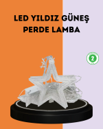 3x3 Metre Yıldız Peri Led Perde Işık Romantik Dekorasyon - Görsel 5