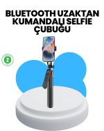 Taşınabilir Tripod ve Selfie Çubuğu Vlog ve Video Çekimi - Görsel 5