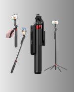 Taşınabilir Tripod ve Selfie Çubuğu Vlog ve Video Çekimi - Görsel 2