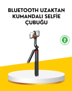 Tripodlu Selfie Çubuğu Uzaktan Kumandalı Canlı Yayın Uyumlu - Görsel 5