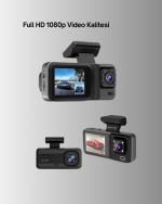 3 Kameralı Araç İçi Kayıt Cihazı 1080P Full HD Gece Görüşlü ve Wi-Fi Bağlantılı - Görsel 4
