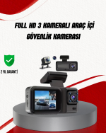 Ön Arka ve İç Kamera DashCam 360° Kapsamlı Full HD Araç Güvenlik Sistemi - Görsel 5