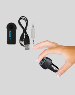 AUX Bluetooth Adaptör ve 38W Hızlı Araç Şarj Cihazı Seti - Görsel 2