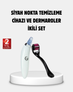 Evde Profesyonel Cilt Bakımı Dermaroller + Siyah Nokta Temizleyici Setı - Görsel 5
