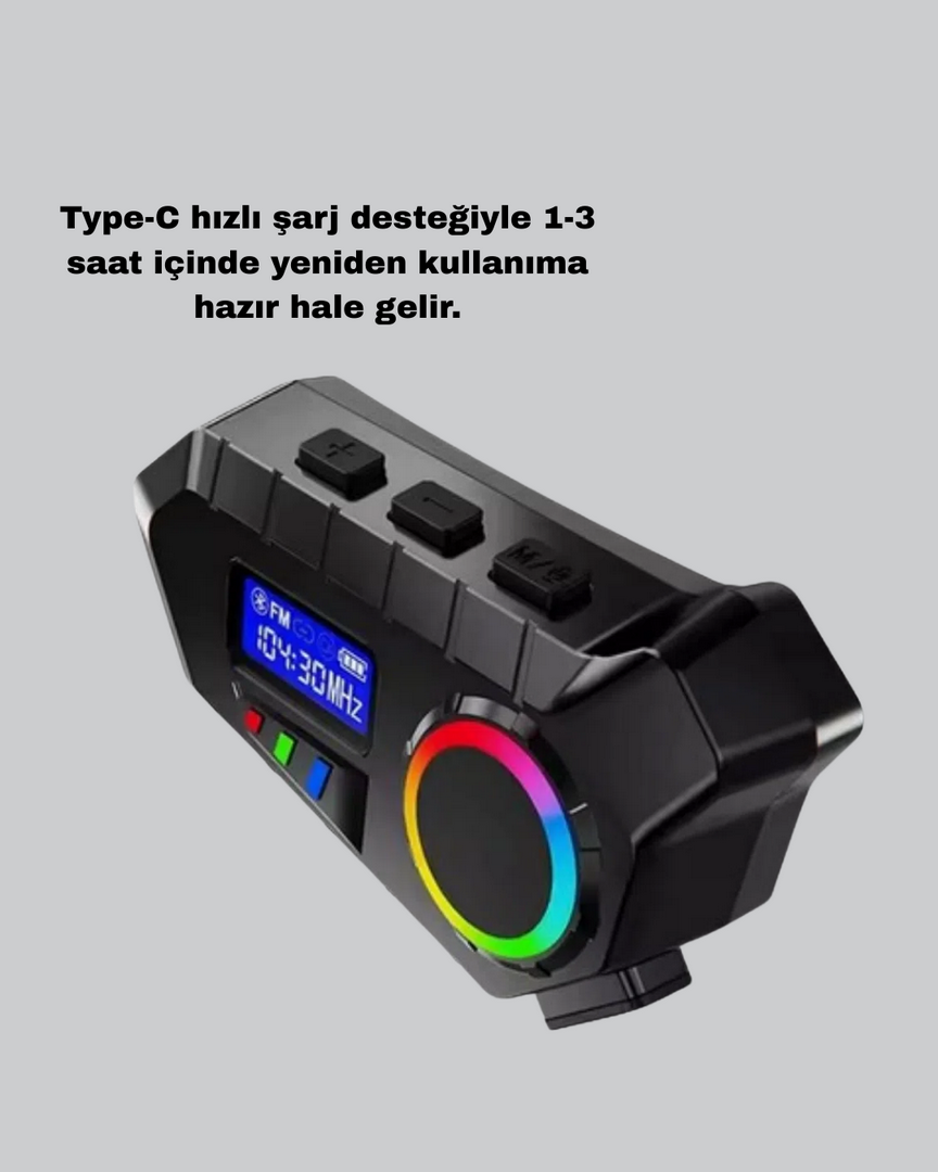 1251898_4-5.png BLUETOOTH 5.4 KABLOSUZ İNTERKOM+ MOTOR DİSK KİLİDİ - Görsel 1
