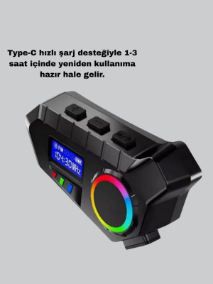 Bluetooth 5.4 İntercom ve Alarmlı Disk Kilidi Seti Güçlü Ses ve Güvenlik